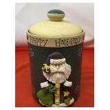Bico China "Happy Holidays" Ceramic Cookie Jar