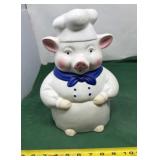 Vintage CKAO Ceramic Chef Piggy Cookie Jar