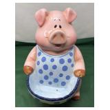 Vintage Ceramic Pig-Shaped Cookie Jar