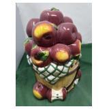 Vintage Ceramic Cookie Jar. Shaped like a basket