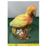 Global Parrot Hand Painted Tropical Flowers