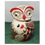 Vintage Owl Ceramic Cookie Jar