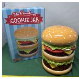 Decorative Cheeseburger-Shaped Cookie Jar