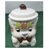 Vintage Ceramic Cookie Jar. Chipmunk Design