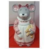1990 Mouse Cookie Jar #411249 Vintage 12" Holding