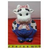 Denim Cow Cookie Jar