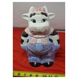 Denim Cow Cookie Jar