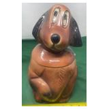 McCoy Pottery Brown Dog Cookie Jar. Chip on Lid.