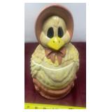 Chicken Cookie Jar with Bonnet