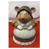 Vintage Mouse Ceramic Cookie Jar