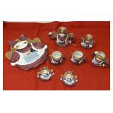 Vintage Japanese Hand-Painted Tea Set. Features