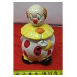 Vintage Mid-Century Circus Clown Cookie Jar