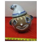 Unique Clown Cookie Jar. Hand Painted.