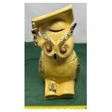 Vintage Ceramic Wise Owl Cookie Jar. Produced by