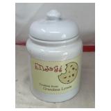 Ceramic Cookie Jar. Features a "Cookies from