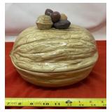 Ceramic Walnut with Nut Cluster Handle Covered