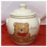 "Im Stuffed" Teddy Bear Ceramic Cookie Jar