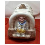 Vintage Ceramic Covered Wagon Cookie Jar