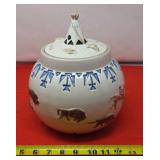 OCI Ceramic Western Design Cookie Jar