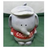 Vintage Ceramic Cookie Jar. Shaped like a gray