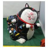 Vintage CKA Sushi Cookie Jar Black & White Laurel