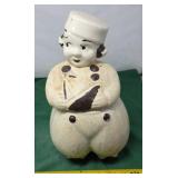 Vintage Dutch Boy Sailboat Cookie Jar.
