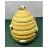 Decorative Yellow Ceramic Cookie Jar - Beehive