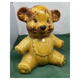 Vintage Ceramic or Pottery Bear-Shaped Cookie Jar