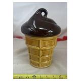 Vintage Ceramic Ice Cream Cone Cookie Jar.