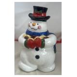 Vintage Ceramic Snowman Cookie Jar by Cooks
