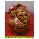 Large Hand-Painted Ceramic Rooster Cookie Jar