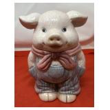 Vintage Ceramic Cookie Jar. Features a pig