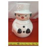 Vintage Ceramic Snowman Cookie Jar