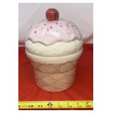 Ceramic Ice Cream Cone Cookie Jar