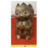 Vintage Ceramic Cookie Jar shaped like a Squirrel