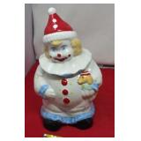Vintage Starry Eyed Ceramic Clown Cookie Jar