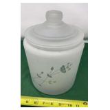 Princess House Heritage Frosted Glass Cookie Jar