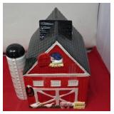 AMC NY Red Barn Cookie Jar with Silo Talking
