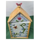 Ceramic Birdhouse Cookie Jar.