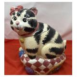 Vintage Ceramic Cat Cookie Jar. Manufactured by