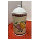 Ceramic Fruit Pattern Cookie Jar