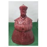 Vintage MCM Asian Chinoiserie Red Glazed Ceramic