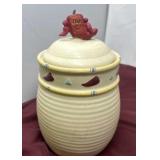 Vintage Southwest-Style Stoneware Canister Jar.