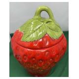 Vintage Ceramic Strawberry Cookie Jar