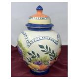 Ceramic Hand-Painted Biscotti Jar