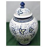 Vintage Biscotti Canister Jar