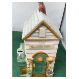 Vintage Ceramic "Garden Shed" Cookie Jar.