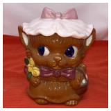 Vintage Ceramic Cookie Jar featuring an