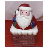 Ceramic Santa Claus in Chimney Cookie Jar