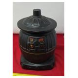 Vintage McCoy USA Pottery Black Pot Belly Barrel